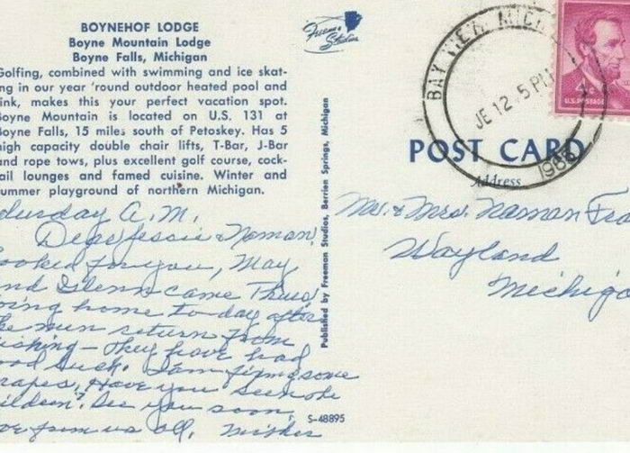 Boynehof Lodge - Old Postcard Photo (newer photo)